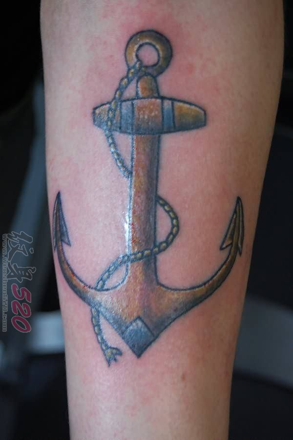 多款关于船锚的海军风创意个性小图案纹身图案