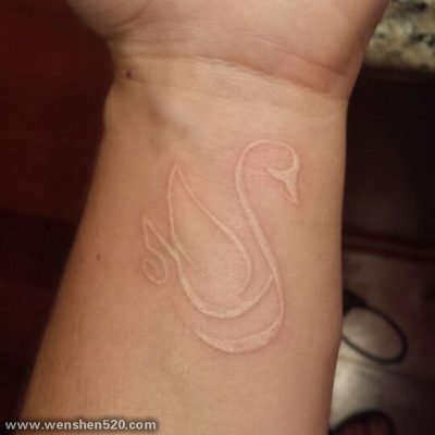 多款白色线条隐形文艺小清新唯美小图案纹身图案