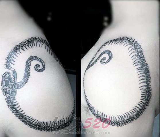 多款关于蛇的创意个性花纹图腾纹身图案