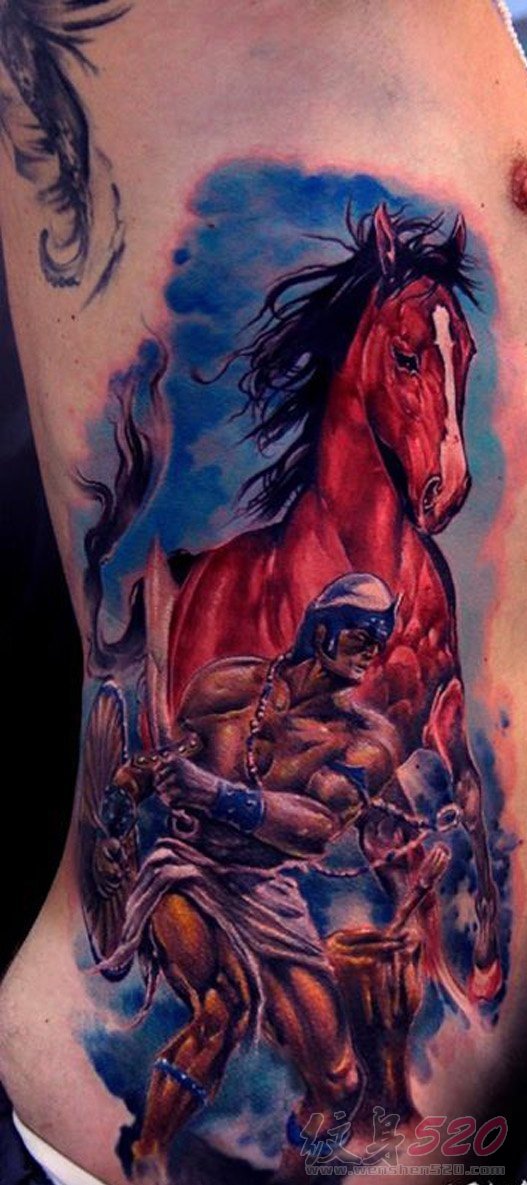多款关于马的创意个性超写实3d霸气纹身图案