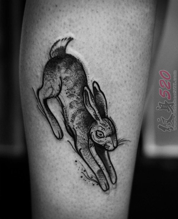 多款关于兔子的创意个性文艺小清新唯美纹身图案
