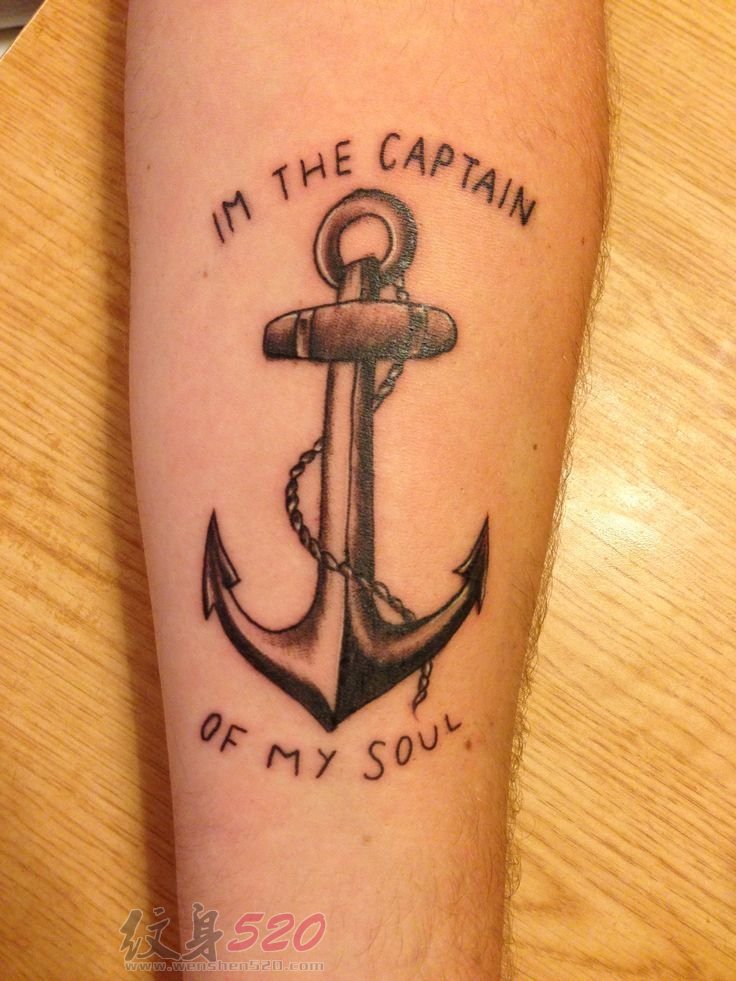 多样设计碰撞交汇的创意船锚纹身图案
