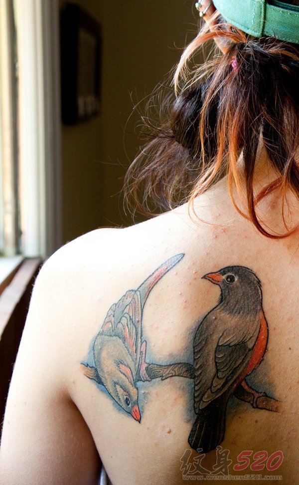 多款关于鸟类的黑色素描轮廓创意个性纹身图案