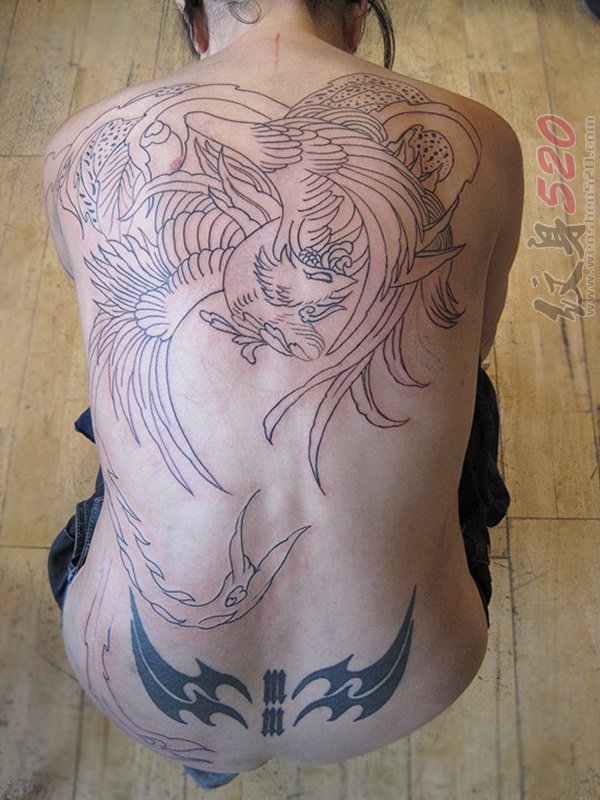 多款关于凤凰的创意个性霸气纹身图案
