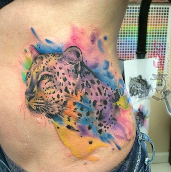 多款关于动物的彩绘水彩泼墨创意唯美纹身图案