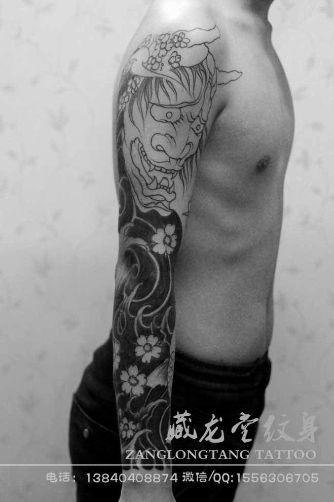 花臂纹身图案-沈阳纹身-性价比最高纹身店-藏龙堂纹身