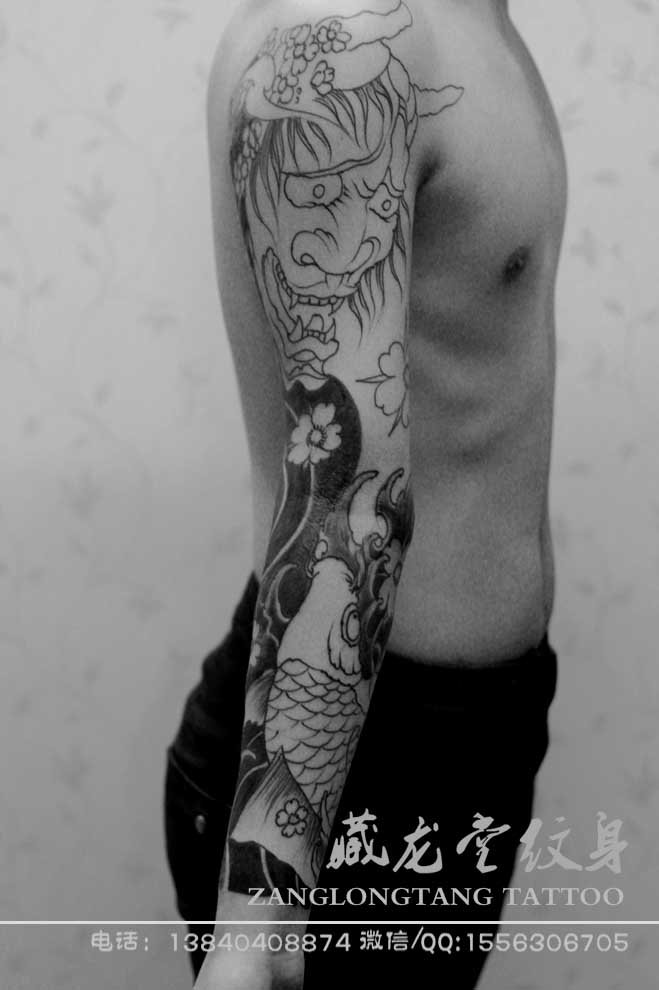 花臂纹身图案-沈阳纹身-性价比最高纹身店-藏龙堂纹身