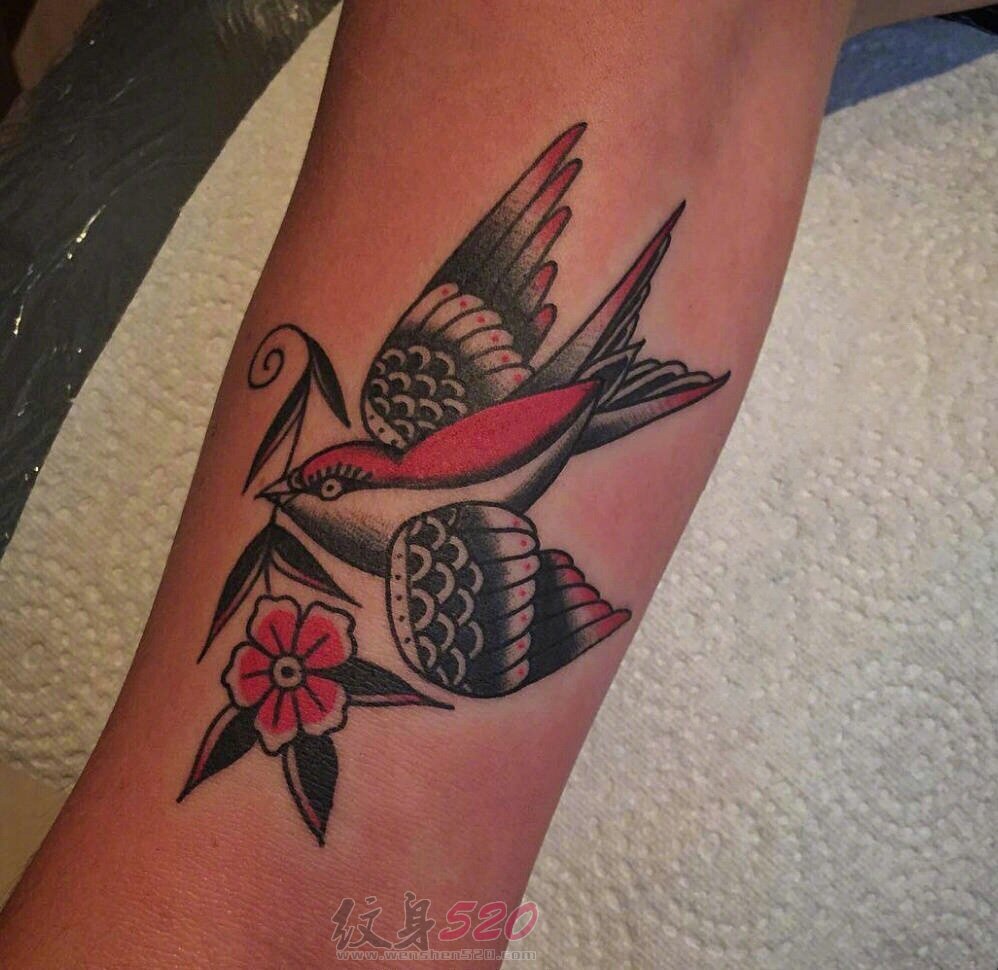 多款复古彩绘技巧植物素材花朵创意纹身图案