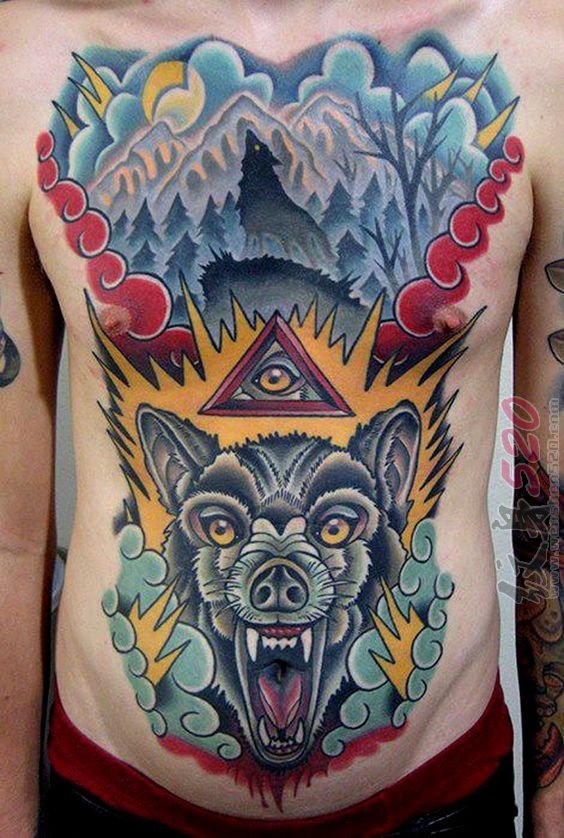 多款关于狼的创意个性霸气纹身图案