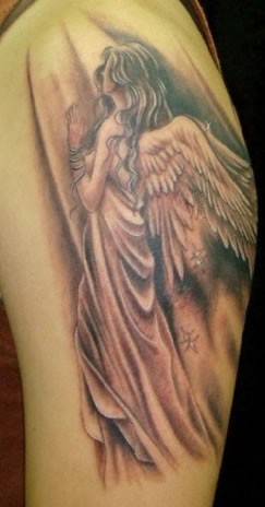 手臂上的各种天使图案tianshituan作品