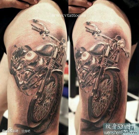 个性的摩托车纹身图案分享