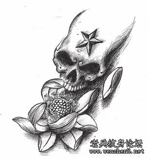 纹身图案―欧美骷髅纹身图案（素材）