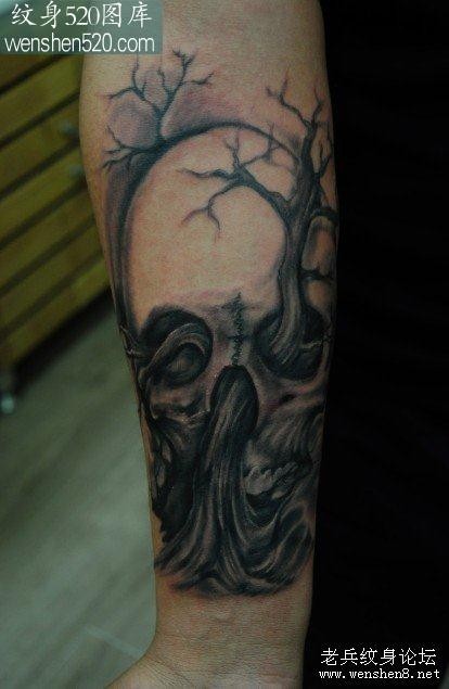 纹身图案：男人纹身图案之骷髅纹身图案