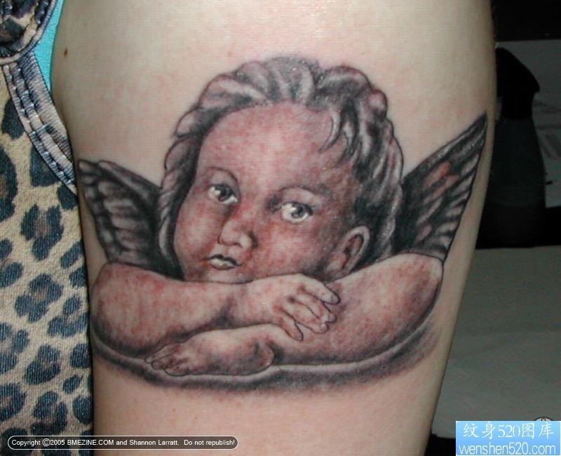 手臂小天使丘比特纹身图片图案（经典）