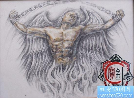 守护天使纹身图片纹身图案