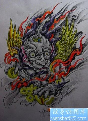 招财神兽貔貅纹身图片纹身图案