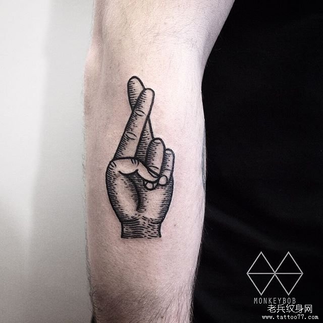 小臂手线条纹身tattoo图案