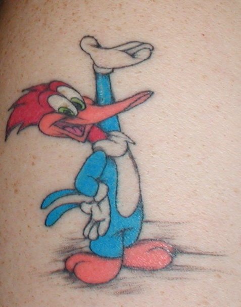 彩色精美的卡通鸭子纹身图案