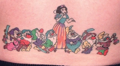 迪士尼白雪公主和七个小矮人纹身图案