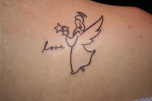 可爱的小天使纹身图案
