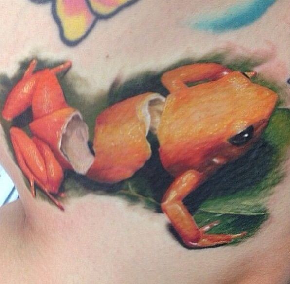 神奇的青蛙创意个性彩色纹身图案