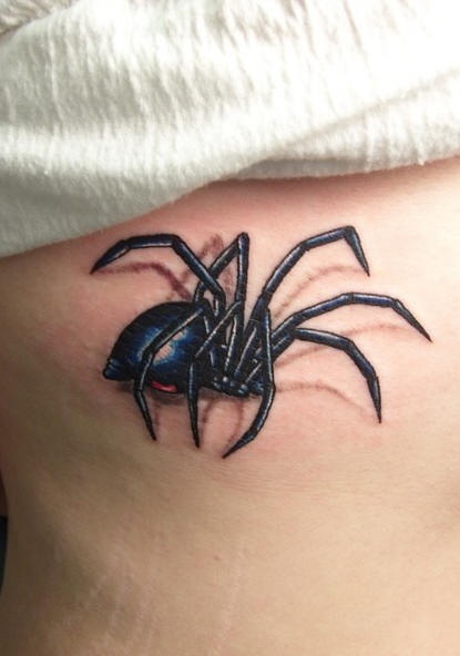 超级逼真的蜘蛛纹身图案