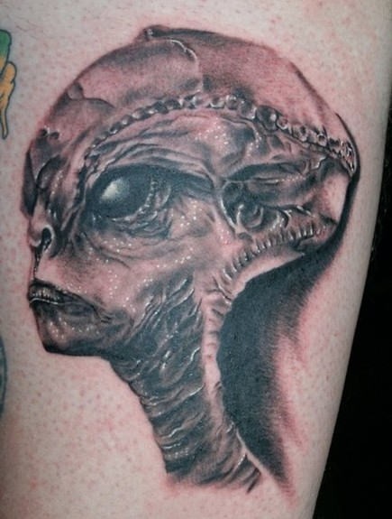 外星人的恐怖画像纹身图案