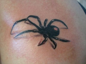 3D黑色的蜘蛛纹身图案