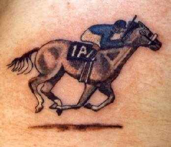 赛马个性纹身图案