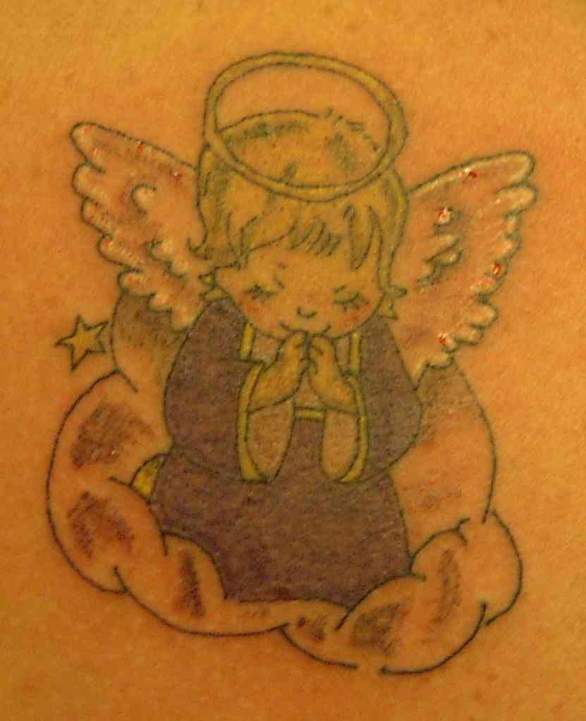 特别可爱的卡通天使纹身图案