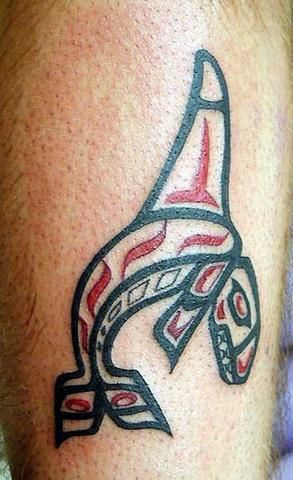 埃及部落风格鲨鱼纹身图案