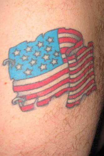 旧美国国旗纹身图案