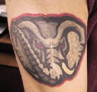 愤怒的邪恶大象标志纹身图案