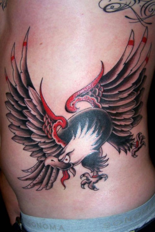 鹰个性彩绘纹身图案