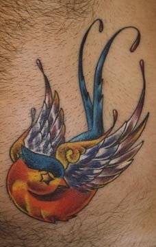 神奇的火鸟纹身图案