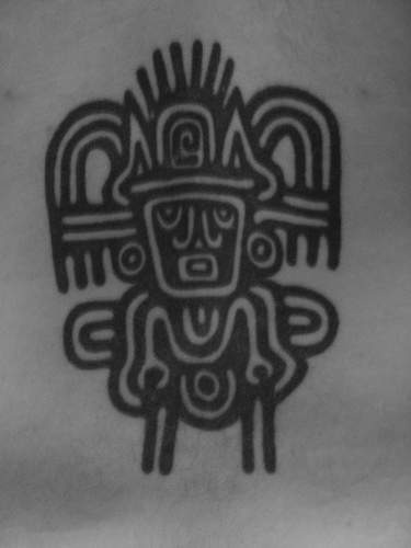阿兹特克部落艺术纹身图案