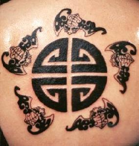 亚洲风格的凯尔特符号纹身图案
