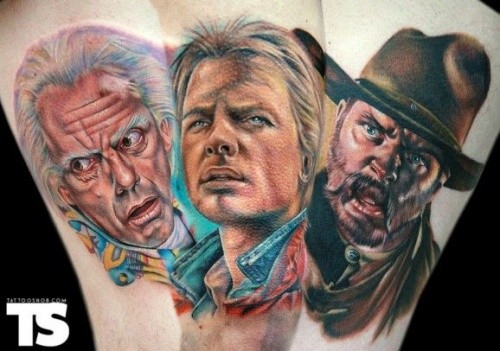各种各样的老电影英雄肖像纹身图案