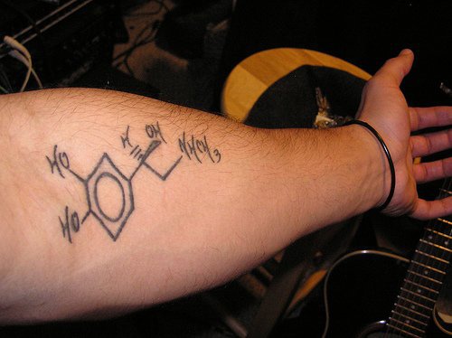 手臂分子种类符号纹身图案