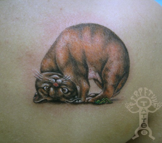 可爱的小猫纹身图案