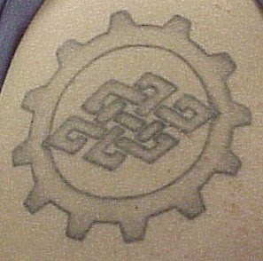 简单佛教符号纹身图案