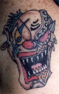 邪恶机器人小丑纹身图案