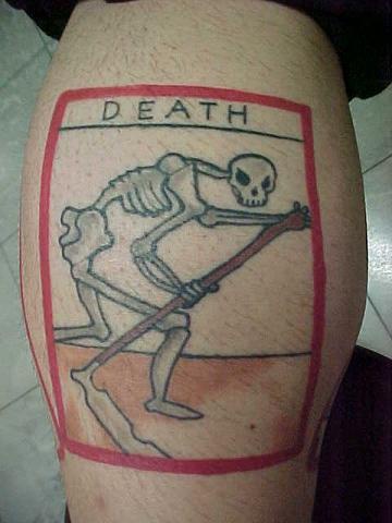 经典的死亡塔罗牌纹身图案