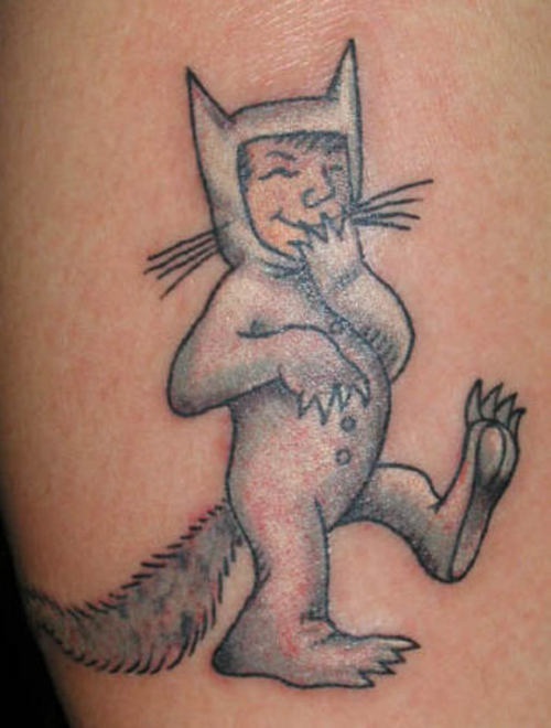 可爱的卡通狐狸纹身图案