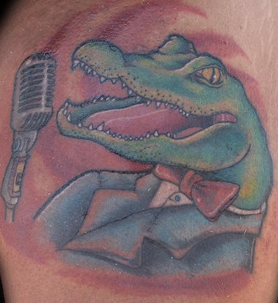 鳄鱼歌手纹身图案