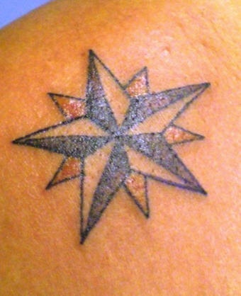 经典航海者星星纹身图案