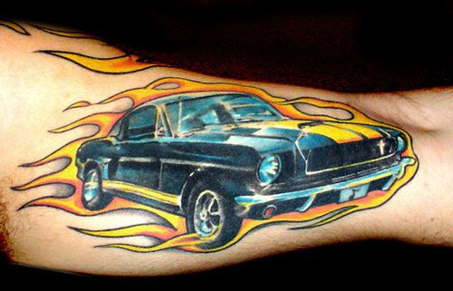 火焰汽车彩绘纹身图案