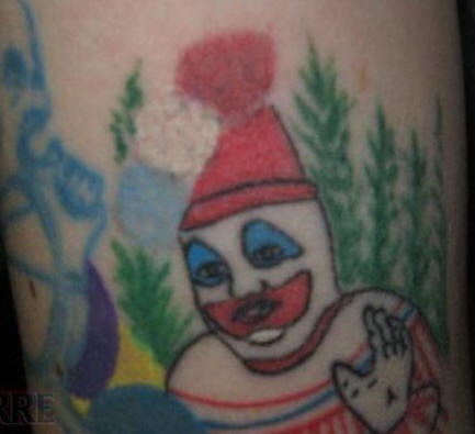 糊涂可爱的胖小丑纹身图案