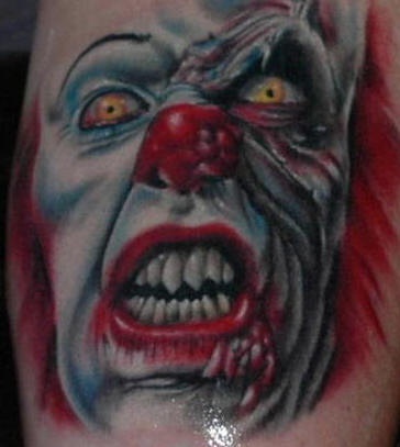 电影小丑史提芬京肖像纹身图案