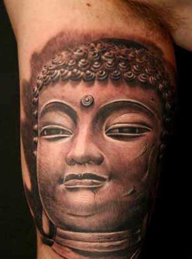大臂如来佛祖肖像纹身图案